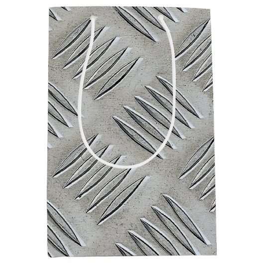 Aluminium Diamant Patroon Medium Cadeauzakje (Voorkant)