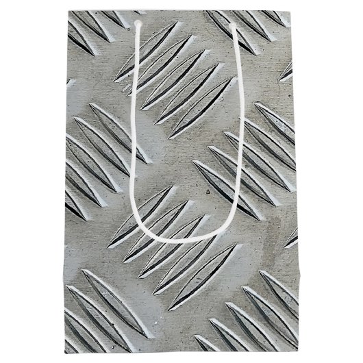 Aluminium Diamant Patroon Medium Cadeauzakje (Achterkant)