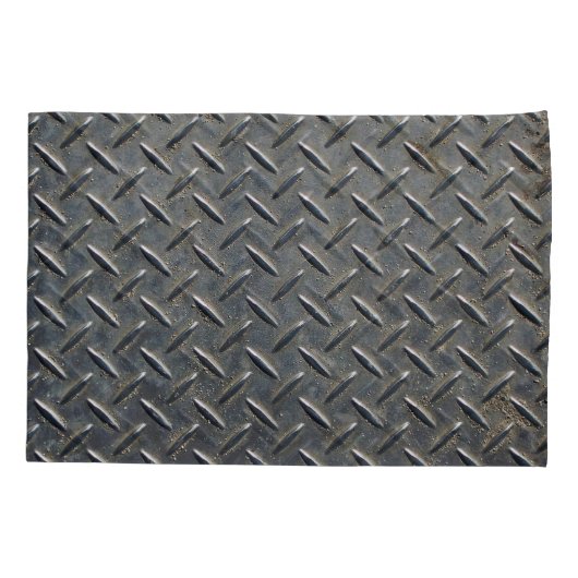 Aluminium Donker: Rhombus Shape Design Kussensloop (Achterkant)