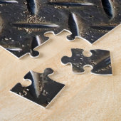 Aluminium Donker: Rhombus Shape Design Legpuzzel (Zijkant)