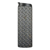 Aluminium Donker: Rhombus Shape Design Thermosbeker (Geroteerd rechts)