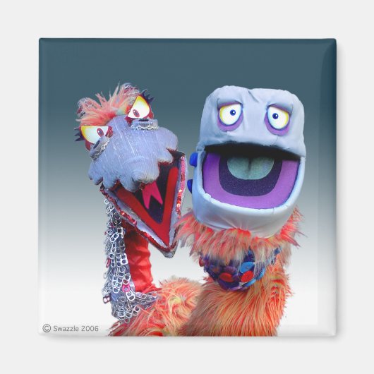 Aluminium en Plastic Monsters Magneet (Voorkant)