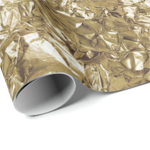Aluminium felium glam metalen gekreukeld cadeaupapier