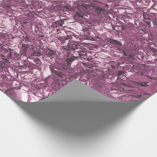 Aluminium Folie Amethist Plum Metallic Kreukvrij Cadeaupapier (Hoek)
