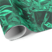 Aluminium Folie Design in Blauwgroen Cadeaupapier (Rol Hoek)