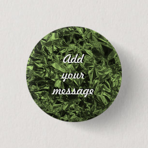 Aluminium Folie Design in Moss Green Ronde Button 3,2 Cm