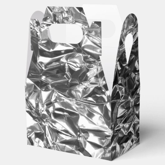 Aluminium Folie Design Silver Color Bedankdoosjes (Geopend)