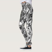 Aluminium Folie Design Silver Color Leggings (Links)
