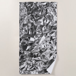 Aluminium Folie Design Silver Color Strandlaken