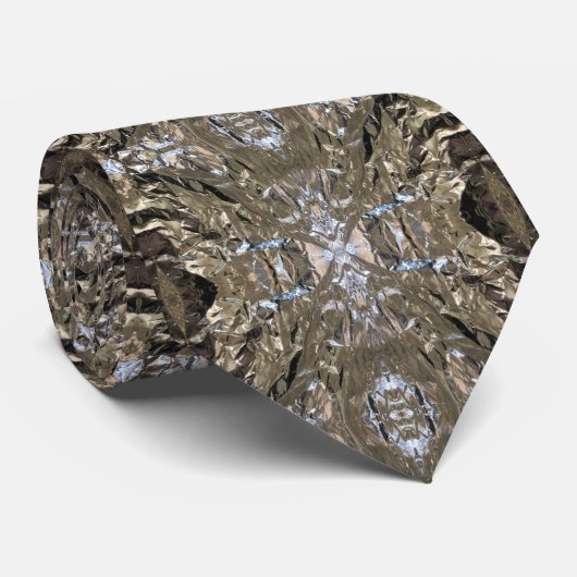 Aluminium Folie Gekronkelde Wrapper Abstracte Kuns Stropdas (Opgerold)