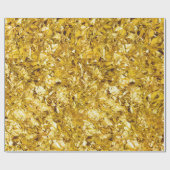 Aluminium Folie limonade geel metaal gerimpeld Cadeaupapier (Vlak)