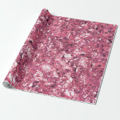 Aluminium Folie Roze Roze witte kreukjes Cadeaupapier (Uitgerold)