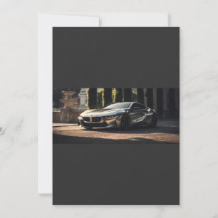 Aluminium Futuristische Race Car uitnodiging