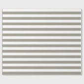 Aluminium grijs/witte streep cadeaupapier (Vlak)