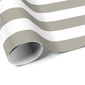 Aluminium grijs/witte streep cadeaupapier (Rol Hoek)