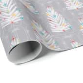 Aluminium kerstbomen grijs kerstmis cadeaupapier (Rol Hoek)