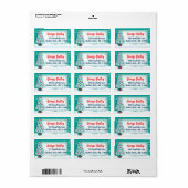 Aluminium Kerstboom Retour Adres Labels 2 (Full Sheet)