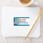 Aluminium kerstboom retour adreslabels etiket (Insitu)