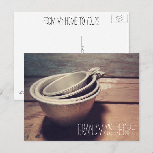  aluminium maatbekers Recept Kaart (Voorkant / Achterkant)