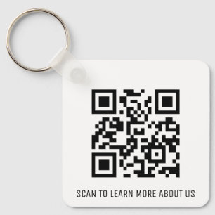 Aluminium QR-code-sleutelhanger in vierkante vorm Sleutelhanger