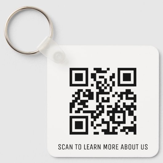 Aluminium QR Code Sleutelhanger voor Business Logo (Voorkant)