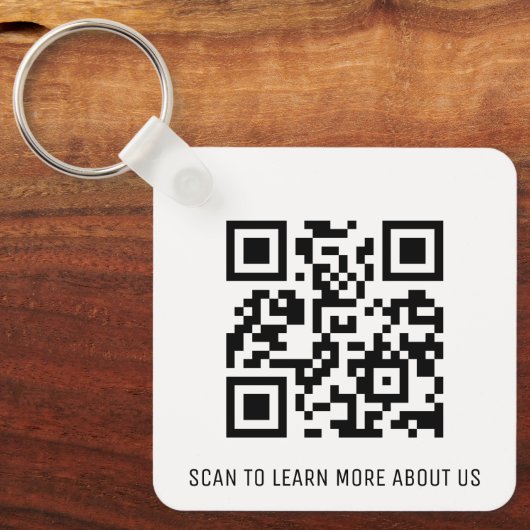 Aluminium QR Code Sleutelhanger voor Business Logo (Voorkant)