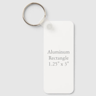 Aluminium Rechthoek, 3,18 cm x 7,62 cm Sleutelhanger