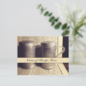  aluminium Retro Geïnspireerd Favoriete Recept Briefkaart (Staand voorkant)