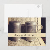  aluminium Retro Geïnspireerd Favoriete Recept Briefkaart (Voorkant / Achterkant)