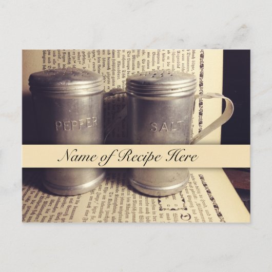  aluminium Retro Geïnspireerd Favoriete Recept Briefkaart (Voorkant)