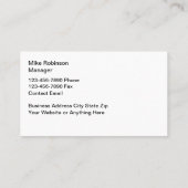 Aluminium Supply Company Visitekaartjes (Achterkant)