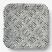 Aluminium textuur Diamant Patroon Papieren Bordje (Voorkant)
