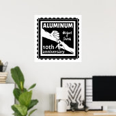 ALUMINIUM traditionele 10e trouwdag cadeau Poster (Thuiskantoor)