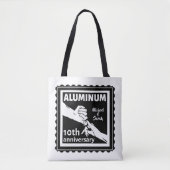 ALUMINIUM traditionele 10e trouwdag cadeau Tote Bag (Voorkant)