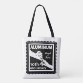 ALUMINIUM traditionele 10e trouwdag cadeau Tote Bag (Achterkant)