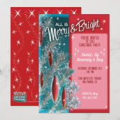 Aluminium Tree Kerstfeest uitnodigingen (Voorkant / Achterkant)