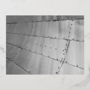 Aluminium Vliegtuig Huid Abstract Folie Feestdagen Briefkaart