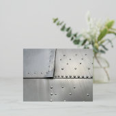  aluminium Vliegtuig Huid Folie Feestdagen Briefkaart (Staand Voorkant)