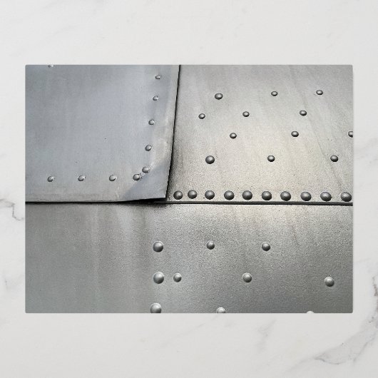  aluminium Vliegtuig Huid Folie Feestdagen Briefkaart (Voorkant)