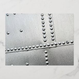 Aluminium Vliegtuig Vintage Folie Feestdagen Briefkaart