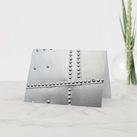 Aluminium Vliegtuig Vintage Kaart (Voorkant)