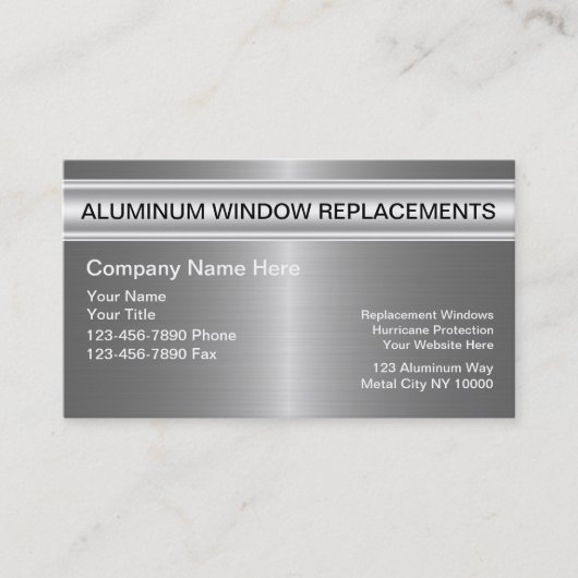Aluminium Windows-Visitekaartje Visitekaartje (Voorkant)
