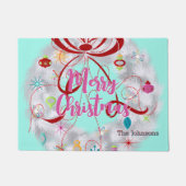 Aluminium Wreath Retro Kerstmis Deurmat (Voorkant)