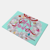 Aluminium Wreath Retro Kerstmis Deurmat (Schuin)