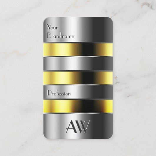 Aluminium zilver kan gele vloeistoffen in 3D lette Visitekaartje (Voorkant)