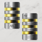 Aluminium zilver kan gele vloeistoffen in 3D lette Visitekaartje (Voorkant / Achterkant)