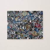 Aluminiumblikken die worden gerecycleerd legpuzzel (Horizontaal)