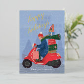 Aluminiumfolie Prettige Feestdagen Scooter Niet-Fo (Staand Voorkant)