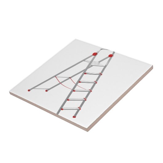 Aluminiumstapladder Tegeltje (Zijkant)