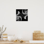 aluminiumstrepen abstract poster (Keuken)